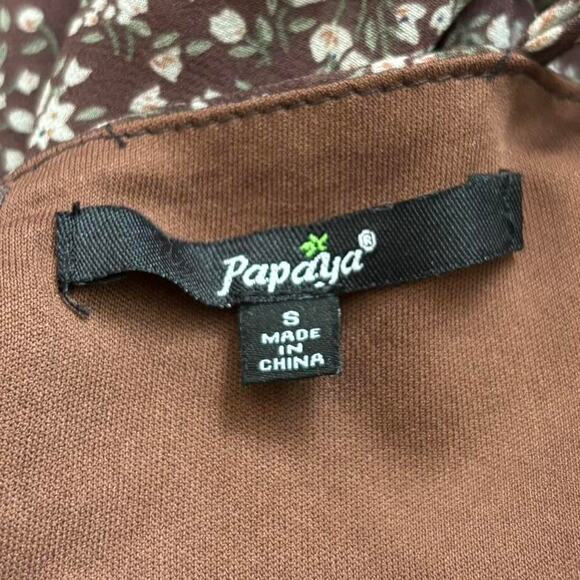 Papaya floral brown dress - Picture 6 of 8